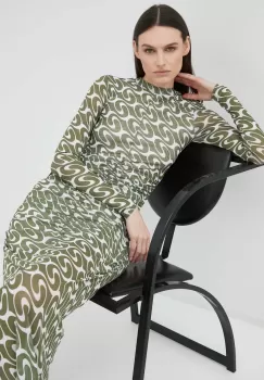 Resume rochie Ripley culoarea verde, maxi, mulata imagine