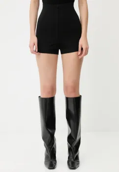 Rick Owens Lilies pantaloni scurti Dirt Bolan Cut Off culoarea negru, uni, high waist, LI02E3394.JCVS imagine