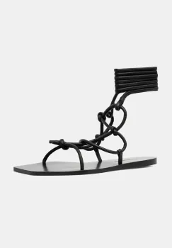 Rick Owens Lilies sandale de piele Penta culoarea negru, LI01E4808 imagine