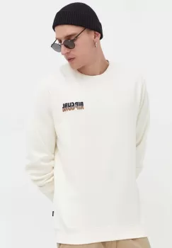 Rip Curl bluza barbati, culoarea bej, cu imprimeu imagine