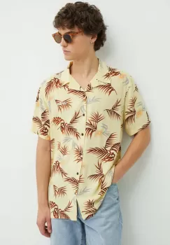 Rip Curl camasa barbati, culoarea galben, relaxed imagine