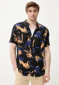 Rip Curl camasa barbati, culoarea negru, cu guler clasic, regular, 03QMSH imagine