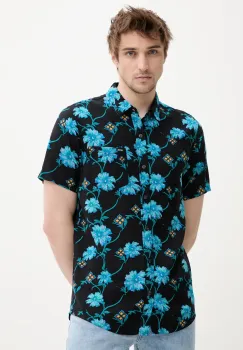 Rip Curl camasa barbati, culoarea negru, cu guler clasic, regular, 04NMSH imagine