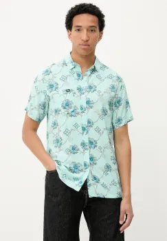 Rip Curl camasa culoarea turcoaz, cu guler clasic, regular, 04NMSH imagine