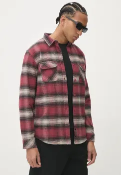 Rip Curl camasa din bumbac COUNT barbati, culoarea rosu, cu guler clasic, regular, 00JMSH imagine