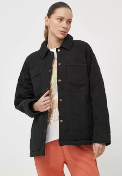 Rip Curl geaca femei, culoarea negru, de tranzitie, oversize imagine