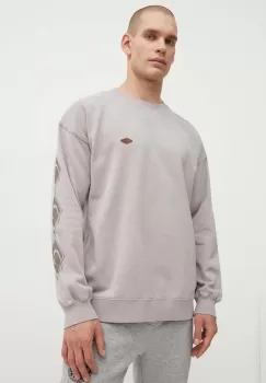 Rip Curl hanorac de bumbac barbati, culoarea gri, cu imprimeu imagine