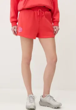 Rip Curl pantaloni scurti femei, culoarea rosu, cu imprimeu, high waist, 03MWWS imagine