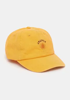 Rip Curl sapca de baseball din bumbac femei, culoarea portocaliu, cu imprimeu, 04QWHE imagine