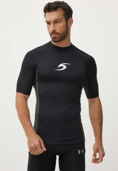 Rip Curl tricou de inot culoarea negru imagine