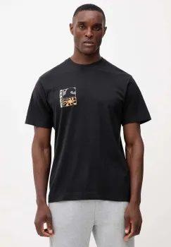 Rip Curl tricou din bumbac AOTS culoarea negru, cu imprimeu, 0TUMTE imagine