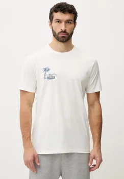 Rip Curl tricou din bumbac culoarea bej, cu imprimeu, 0TYMTE imagine