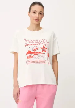 Rip Curl tricou din bumbac SURF SUPPLY culoarea bej, 0JUWTE imagine