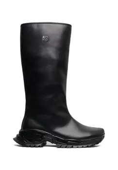 Rombaut cizme VIZOR femei, culoarea negru, cu toc plat, W23-E-009 imagine