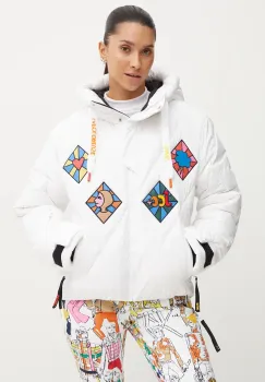 Rossignol geaca de schi din puf Lumy x JCC culoarea alb, RLNWJ32 imagine