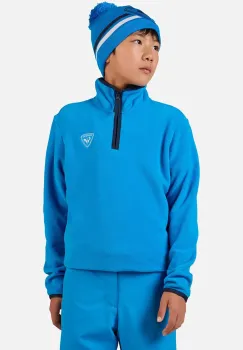 Rossignol hanorac polar pentru copii STRAWPILE culoarea bleumarin, cu imprimeu, RLNYL05 imagine