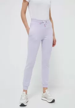 Rossignol pantaloni de trening din bumbac culoarea alb, neted imagine