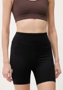 Rossignol pantaloni scurti Sapa femei, culoarea negru, neted, high waist, RLNWP18 imagine