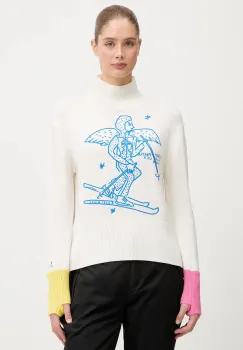 Rossignol pulover de lana JCC culoarea bej, cu turtleneck, RLOWO02 imagine