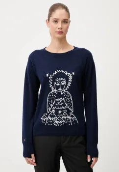 Rossignol pulover de lana JCC culoarea bleumarin, RLOWO09 imagine