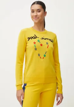 Rossignol pulover de lana JCC femei, culoarea galben, light imagine