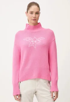 Rossignol pulover din amestec de casmir JCC culoarea roz, RLOWO04 imagine