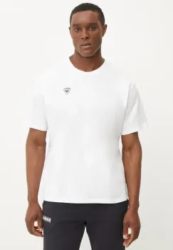Rossignol tricou din bumbac Traye barbati, culoarea alb, cu imprimeu, RLNMY20 imagine