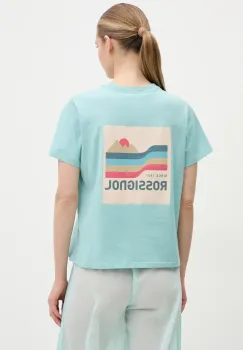 Rossignol tricou din bumbac Waterfall femei, culoarea turcoaz, RLNWY13 imagine