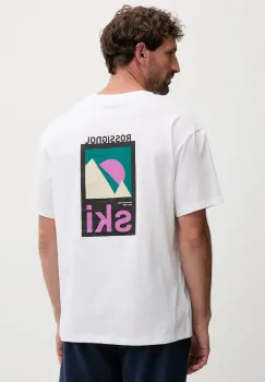 Rossignol tricou din bumbac WATERFALL RELAX culoarea alb, cu imprimeu, RLOMY05 imagine