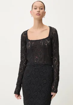 Rotate bluza femei, culoarea negru, neted, 113069100 imagine