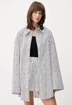 Rotate camasa din bumbac culoarea negru, cu guler clasic, relaxed, 114398000 imagine