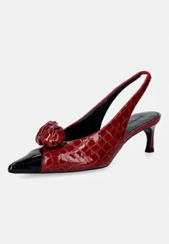 Rotate pantofi cu toc stiletto din piele imagine