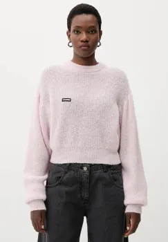 Rotate pulover de lana 0 culoarea roz, light, 114278191 imagine