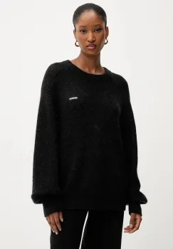 Rotate pulover de lana culoarea negru, light, 114565100 imagine