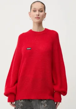Rotate pulover de lana femei, culoarea rosu, light, 1137693017 imagine