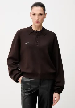 Rotate pulover din amestec de lana culoarea maro, light, 1151371667 imagine