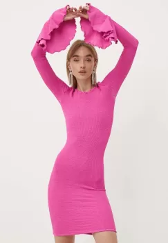 Rotate rochie CRINKLE MINI DRESS culoarea roz, mini, mulata, 113162504 imagine