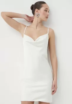 Rotate rochie culoarea bej, mini, evazati, 112108857 imagine