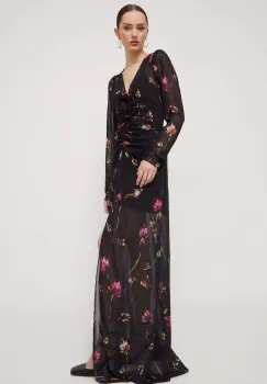 Rotate rochie culoarea negru, maxi, evazati imagine