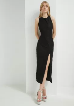 Rotate rochie culoarea negru, maxi, mulata imagine