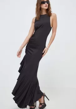 Rotate rochie culoarea negru, midi, mulata imagine