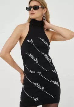 Rotate rochie culoarea negru, mini, mulata imagine