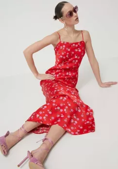 Rotate rochie culoarea rosu, maxi, evazati imagine