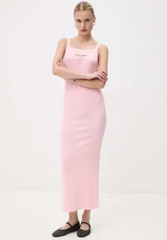 Rotate rochie culoarea roz, maxi, mulata imagine