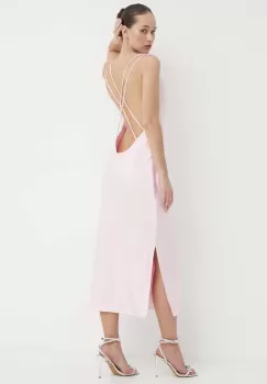 Rotate rochie culoarea roz, midi, mulata, 112297345 imagine