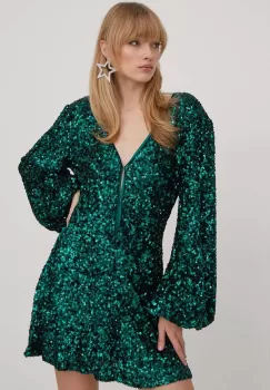 Rotate rochie culoarea turcoaz, mini, evazati imagine