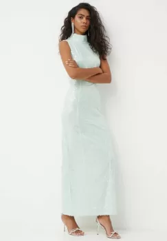 Rotate rochie culoarea verde, maxi, mulata imagine