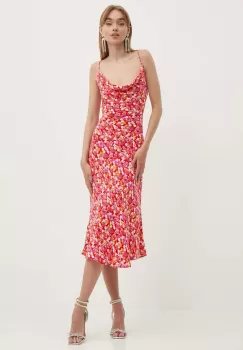 Rotate rochie JACQUARD MIDI STRAP DRESS midi, evazati, 1129022989 imagine