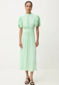 Rotate rochie Midi Puff Sleeve Dress culoarea verde, midi, evazati, 1127662981 imagine