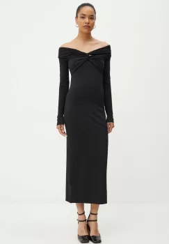 Rotate rochie Off Shoulder Dress culoarea negru, midi, drept, 113026100 imagine